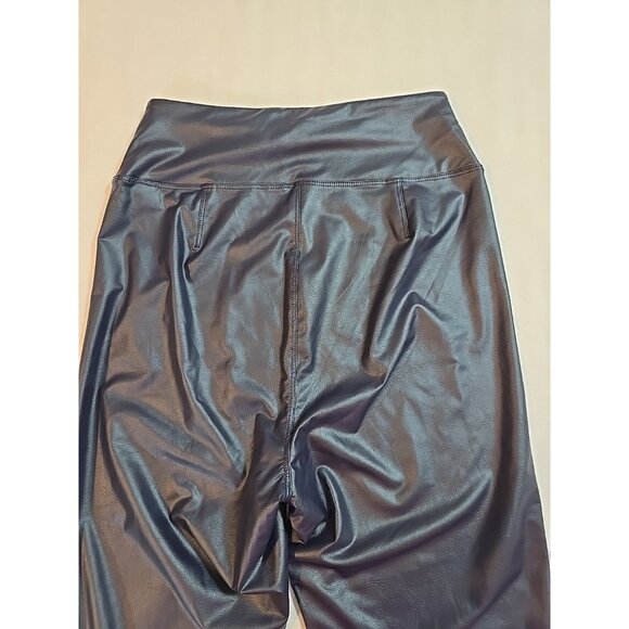 OFFLINE By Aerie Real Good Faux Leather High Rise Legging Navy Size M  New - Picture 4 of 16